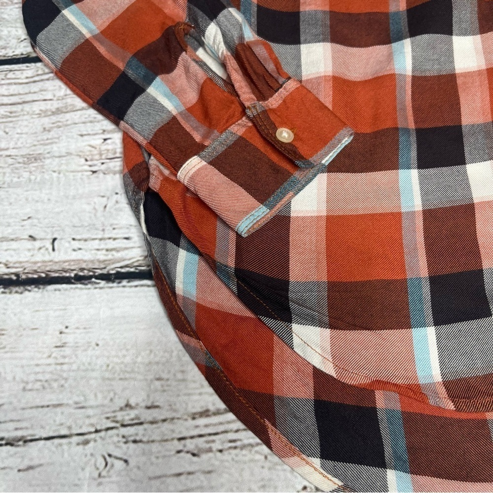 LOFT Plaid Long Sleeve Button Down Shirt Size XS - Picture 3 of 9